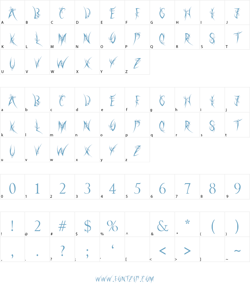 Holly Christmas Font Character